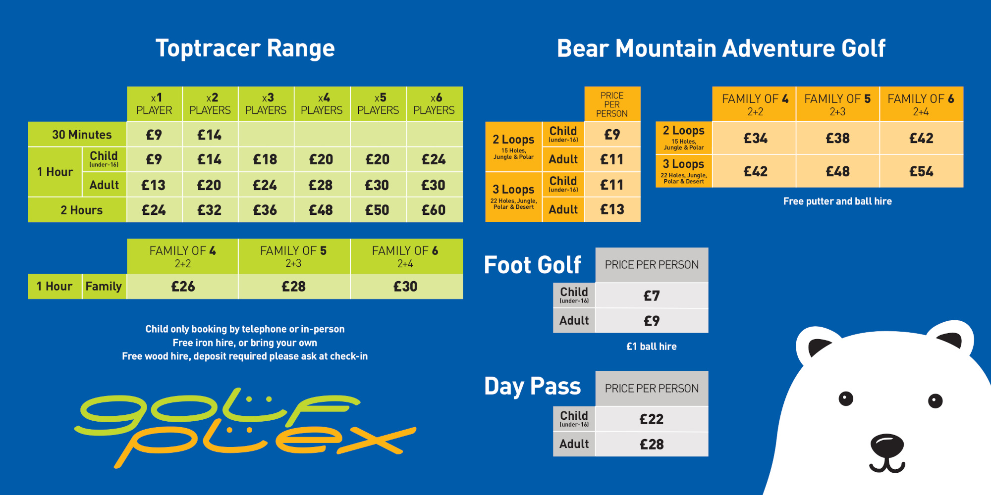 Golfplex Price List 2025